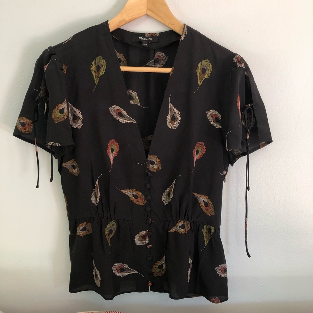 Madewell 100% silk Belle Top